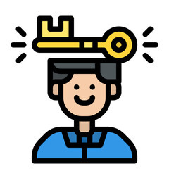 head design thinking practical process knowledge icon