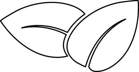 Leaf icon vector. Ecology icon line style on white background..eps