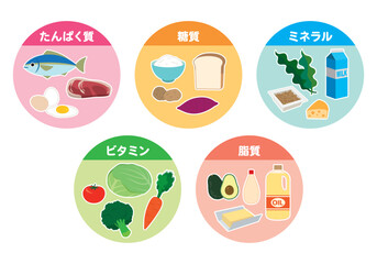 ５大栄養素の食材
