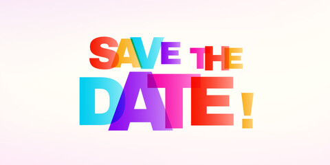 Save the date lettering illustration