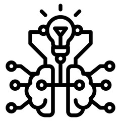 brain design thinking practical process knowledge icon