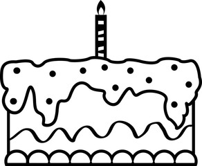 birthday cake decoration element illustration