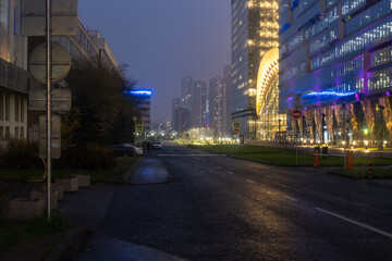 Naklejka premium street at night