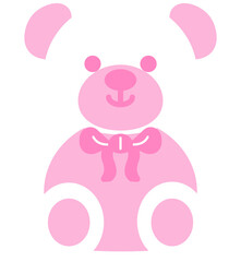 Cute teddy bear icon.