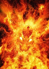 3d illustration of fire dragon