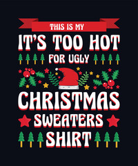 Merry Christmas typography design concept