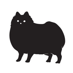 ポメラニアンのシルエット