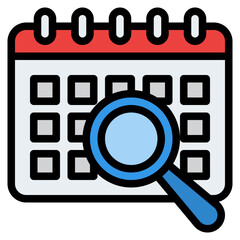 searching date time schedule icon