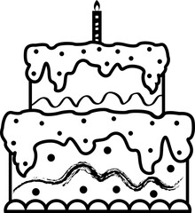 birthday cake decoration element illustration