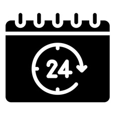 24 date time schedule icon