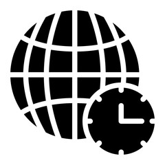 world date time schedule icon