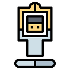 Fototapeta premium yoga filled outline icon style