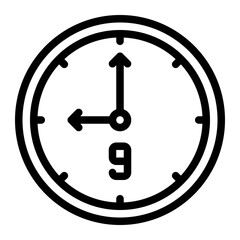 9am date time schedule icon