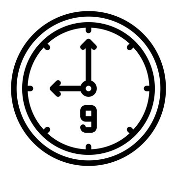 9am date time schedule icon