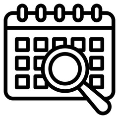 searching date time schedule icon
