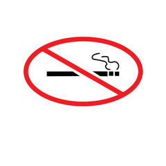 World no tobacco day smoking logo Smoking is not allowed sign on a white background with red no smoking caption