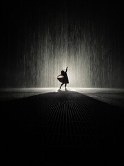silhouette of a dancing girl