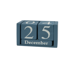 a calendar with the date of December 25.
