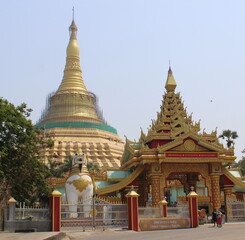 Fototapeta premium The Global Vipassana Pagoda is a Meditation dome hall with a capacity to seat around 8,000 Vipassana meditators near Gorai, north-west of Mumbai city.