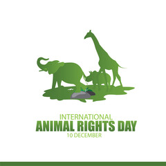 Vector Illustration of International Animal Rights Day. Simple and Elegant Design