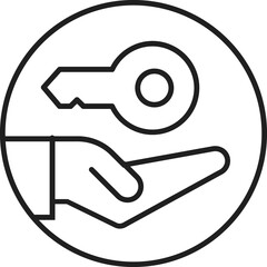 Real estate line  icon