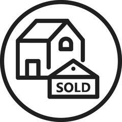 Real estate line  icon