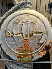 2022.07.06 Palermo, Amerigo Vespucci training ship, evocative image of the equipment
of the sailing ship on the deck