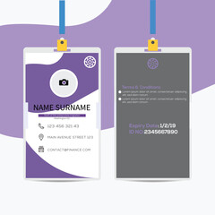 Abstract professional id card design templates
