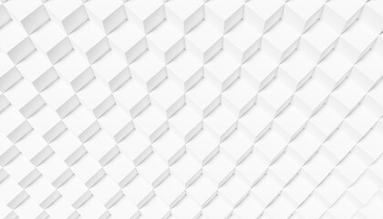 Abstract 3d-illustration of a futuristic background with white cubes building steps