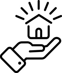 Realtor, house for sale line icon