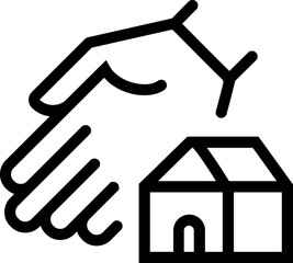 Realtor, house for sale line icon