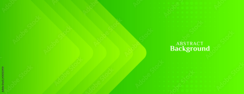 Canvas Prints abstract green gradient vector banner. minimal background with arrows and copy space