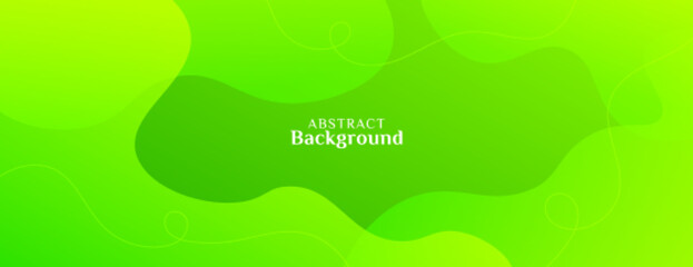 Abstract green gradient vector banner. Minimal business background