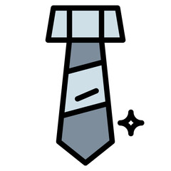 tie filled outline icon style
