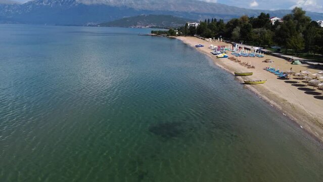 Aerial View of Pogradec Lake