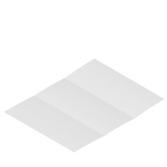 3d rendering illustration of a trifold mockup