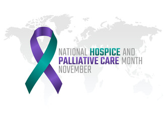 vector graphic of national home care and hospice month good for national home care and hospice month celebration. flat design. flyer design.flat illustration.
