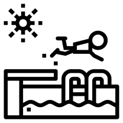 pool line icon style