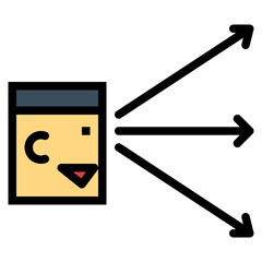 vision filled outline icon style