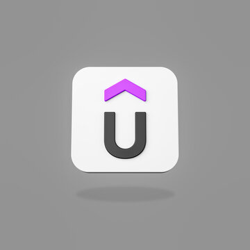 Udemy App Icon on Flat Gray Background
