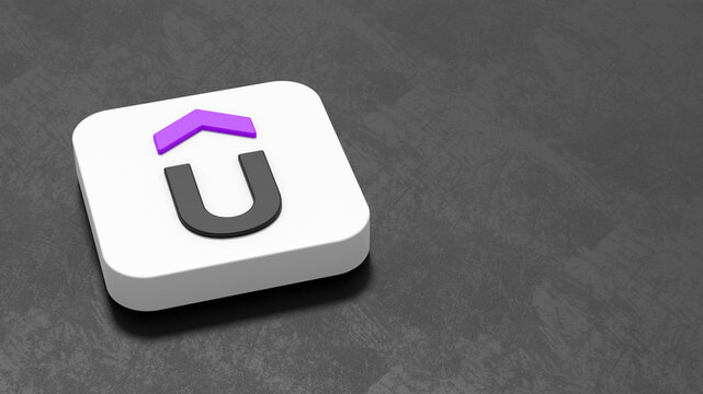 Udemy App Icon on Gray Background with Copy Space