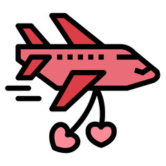 honey moon filled outline icon style