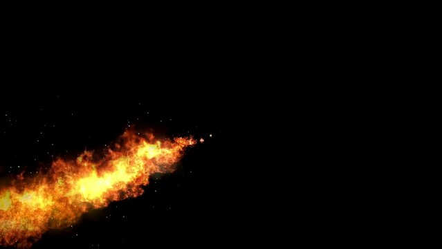 4k. Fire explosion explosion fire bomb smoke explosion animation on green screen.