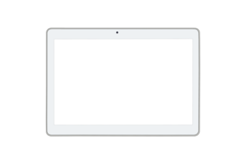 White tablet computer isolated