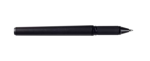 black pen isolated from background