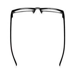 black frame glasses, concept of office work and vision problems, isolate