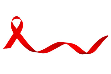 Red Ribbon. Aids Awareness. World Aids Day concept. Anorexia problem. Vasculitis problem