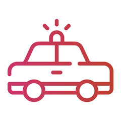police car gradient icon