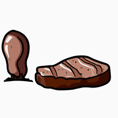 Steak House Illustration Vector Cartoon Drawing