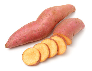 sweet potato on the white background